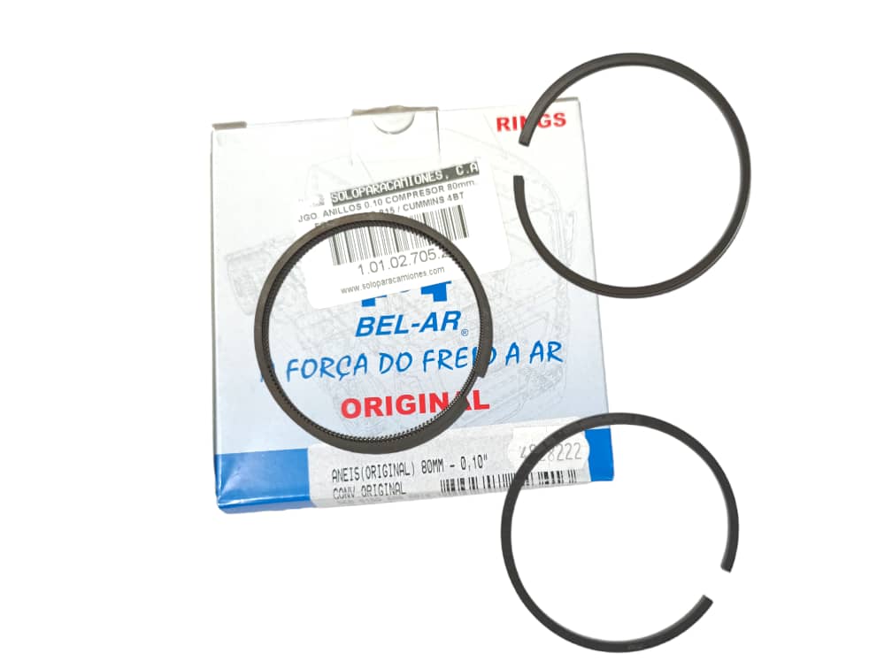 ANILLOS 0.10 COMPRESOR 80MM. FORD CARGO 815 / CUMMINS 4BT