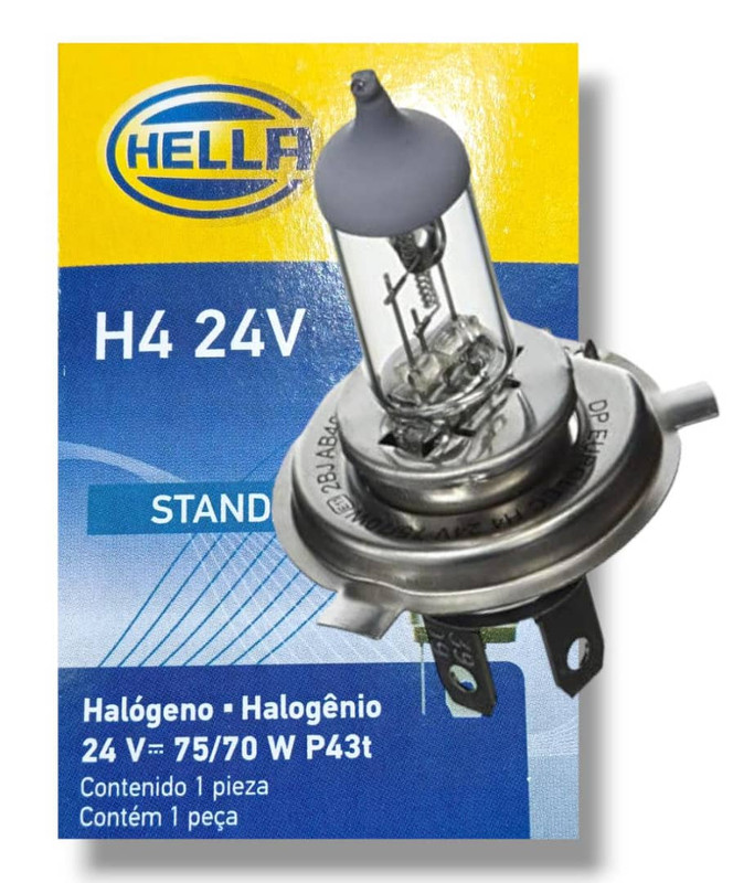 BOMBILLO HALOGENO 75 / 70 Watts H4 24Volts. IVECO TECTOR / EUROTRAKKER