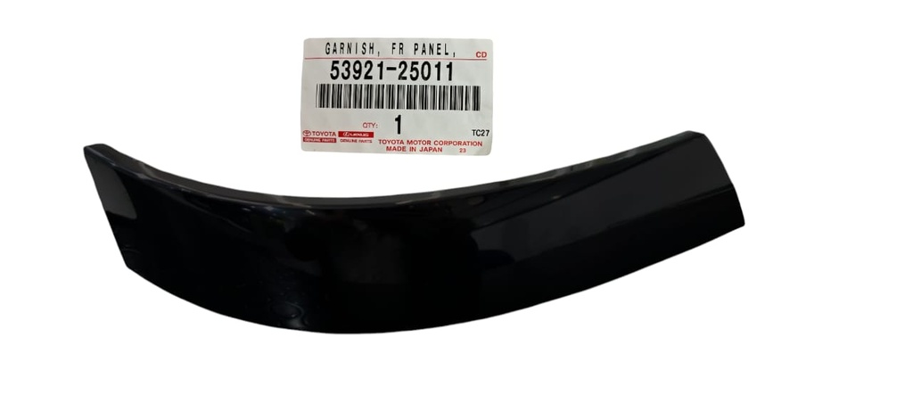 CURVA PLASTICA EXTENSION DERECHA BORDE NEGRO FRONTAL TOYOTA DYNA 4.0 / 4.6Lts.