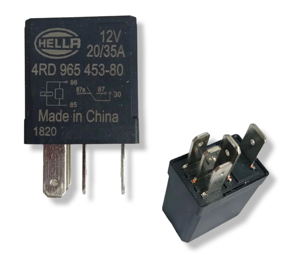 MINI RELE  5 POLOS 12 Voltios 10 / 20 Amps. CON RESISTENCIA