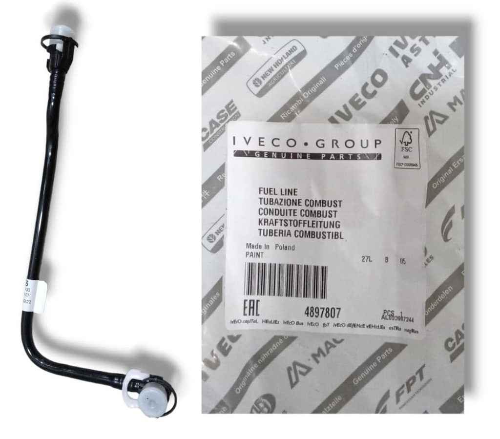 TUBERIA PLASTICA COMBUSTIBLE IVECO TECTOR / RETRO CASE