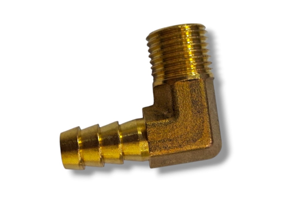 CODO BRONCE MACHO x ESPIGA MANGUERA 16mm. 1.50x 3/8