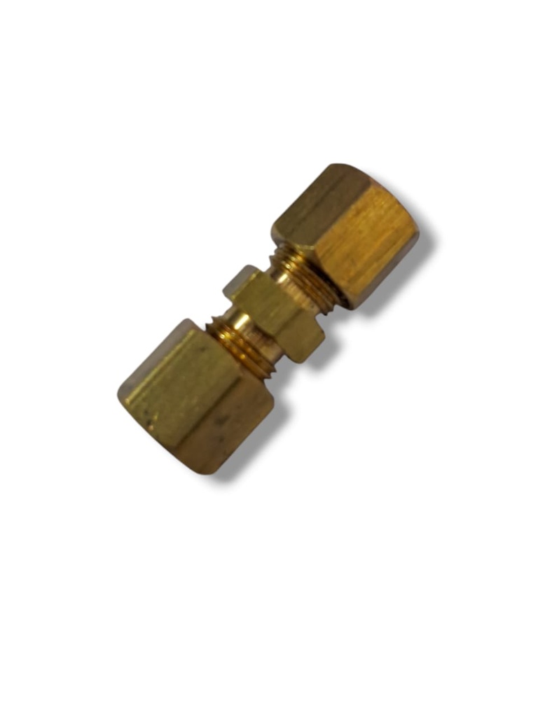UNION COMPRESION DE BRONCE 6mm.