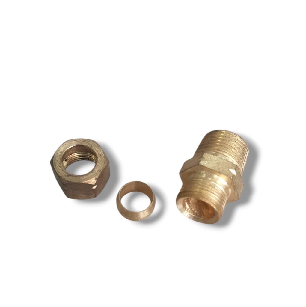 COMPRESION x NPT 10mm x 3/8 LATONADO