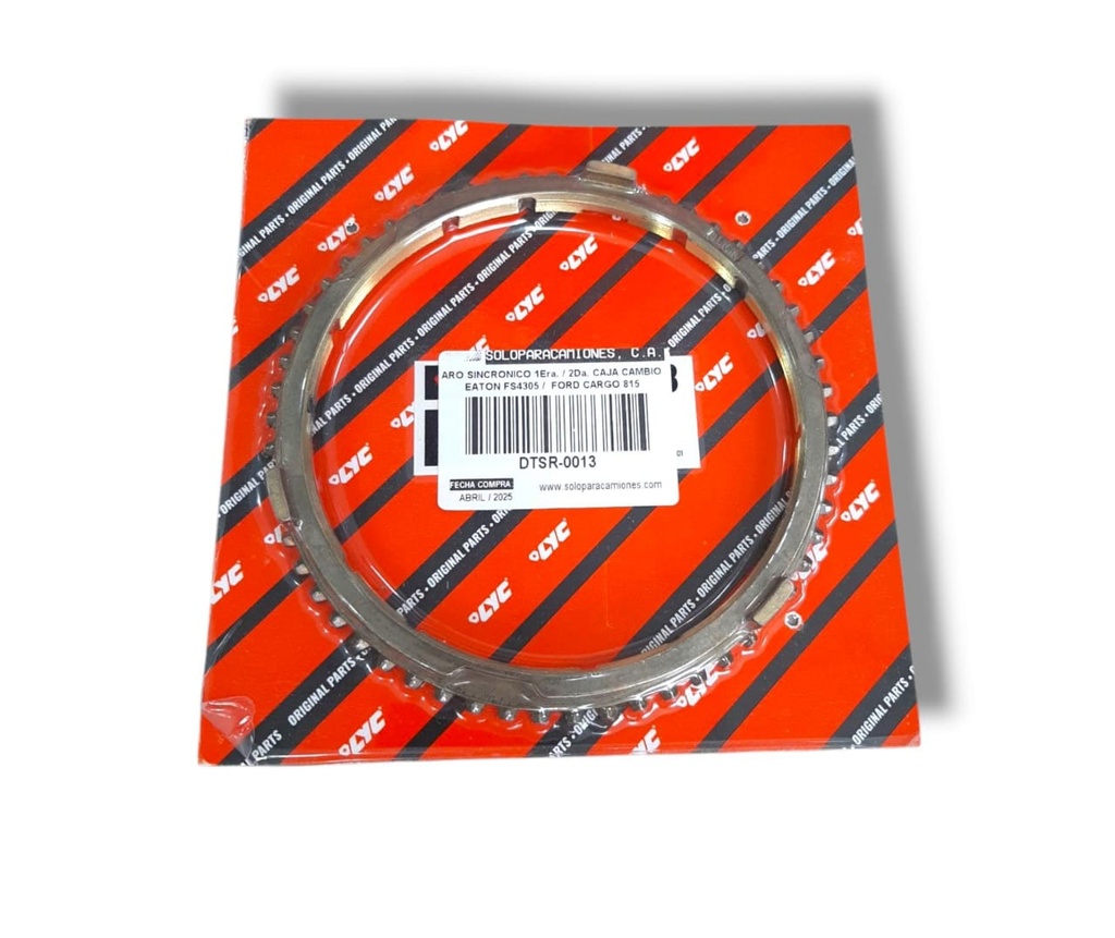 ARO SINCRONICO 1Era. / 2Da. CAJA CAMBIO EATON FS4305 /  FORD CARGO 815