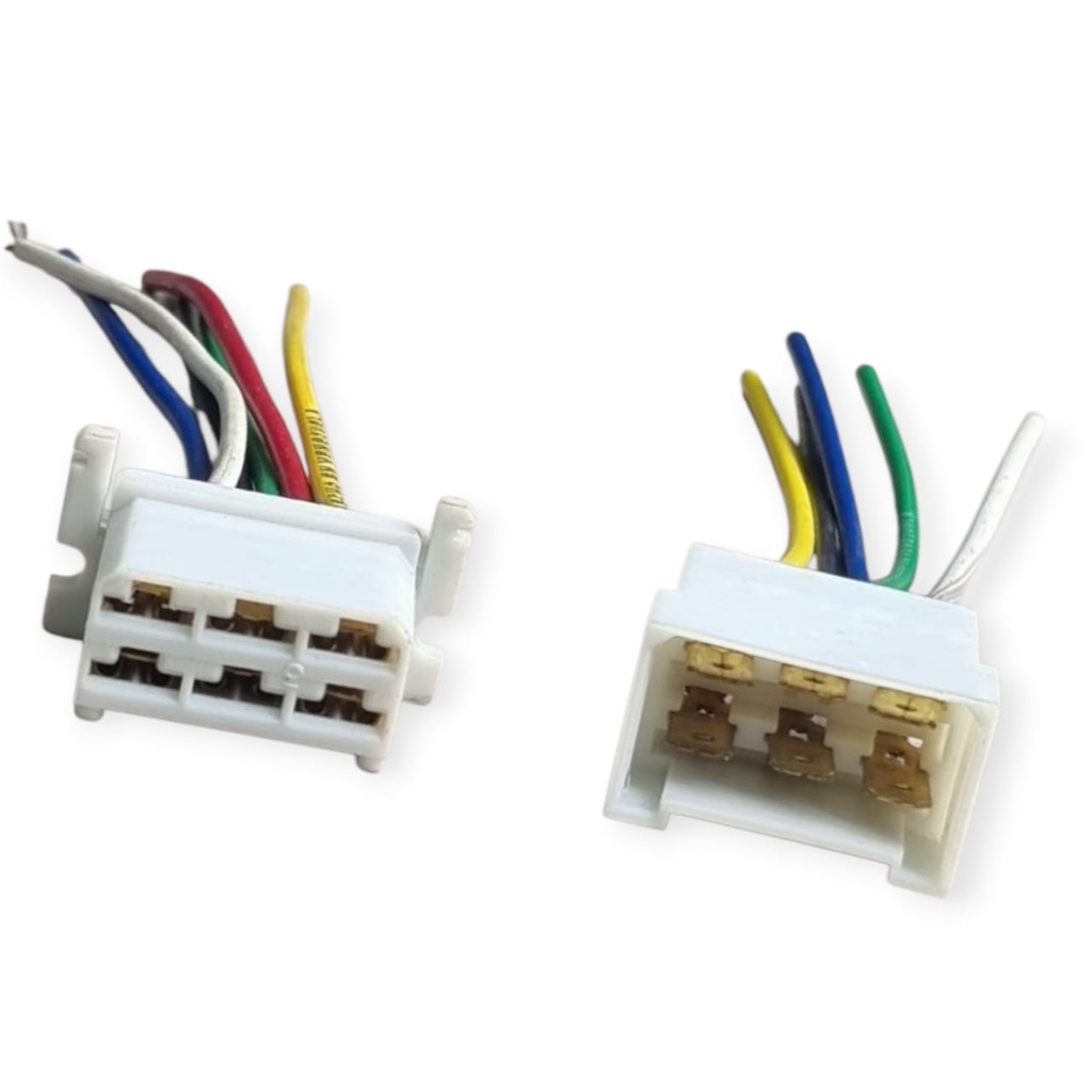 CONECTOR MACHO Y HEMBRA DE 6 PINES UNIVERSAL