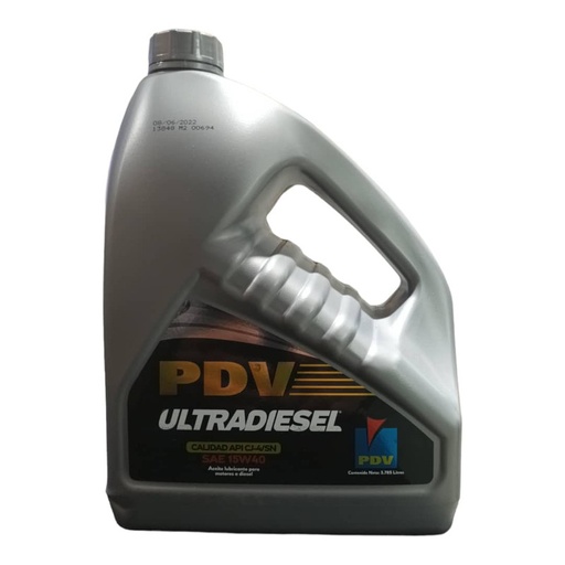 [P15W40CJ4GL] ACEITE MOTOR 15W40 ULTRA DIESEL CJ-4 GARRAFA 3.785Litros PDV