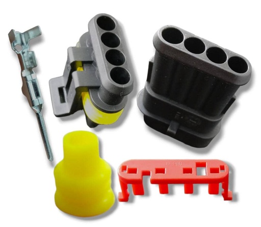 [X002UP8ZGF] CONECTOR PLASTICO PARA CABLE LUCES 4 PINES IVECO
