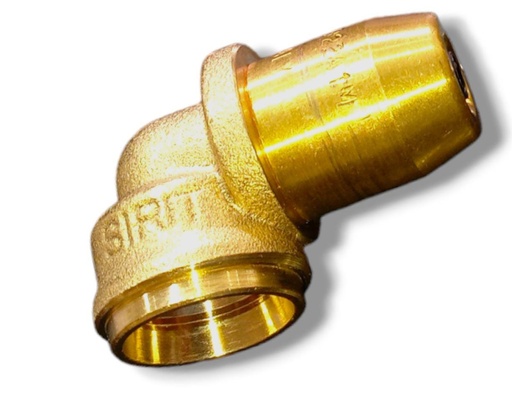 [RC000365R] CONEXION 8mm. BRONCE CURVA 90 Grados IVECO TECTOR / STRALIS