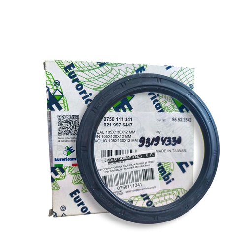 [0750111341] ESTOPERA TRASERA COLA CAJA CAMBIO ZF 16S221 IVECO STRALIS / TRAKKER 130x105X12/9.5mm