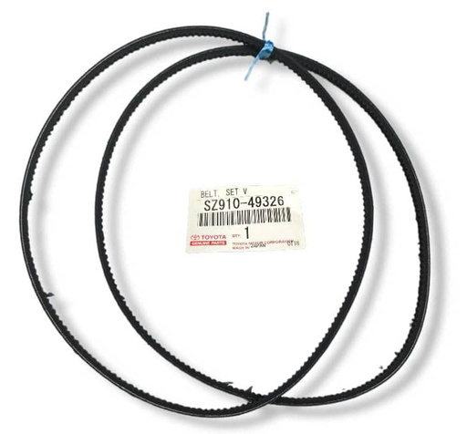 [SZ910-49326] JGO. CORREA VENTILADOR Y ALTERNADOR TOYOTA DYNA 4.0 / HINO SERIE 300 N04C