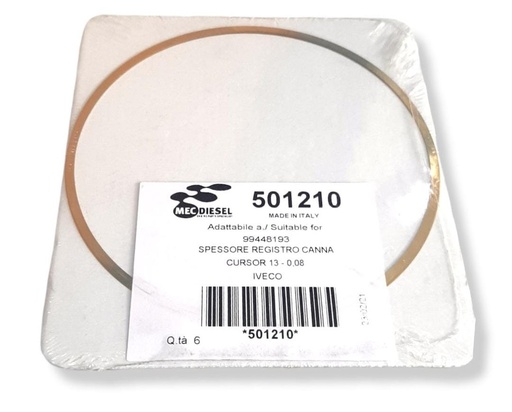 [501210] ESPESOR CAMISA CILINDRO SP:0,08mm DORADO - METAL "STRALIS / TRAKKER"