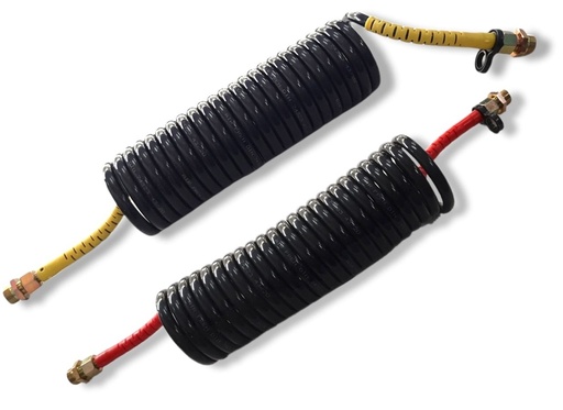 [10.3500.22AR] JUEGO MANGUERA ROJA Y AMARILLA BATEA Y CHUTO M-22 IVECO STRALIS / TRAKKER 