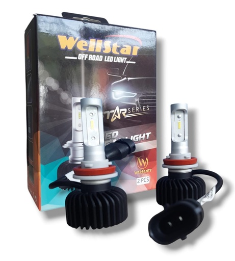 [ST1-H11] PAR BOMBILLO HALOGENO H11 LED 20Watts. LUZ BLANCA STAR SERIE 1 NEBLINEROS IVECO STRALIS