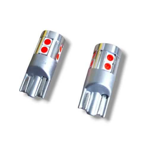 [T10-R] BOMBILLO MUELA LED T10 ROJA