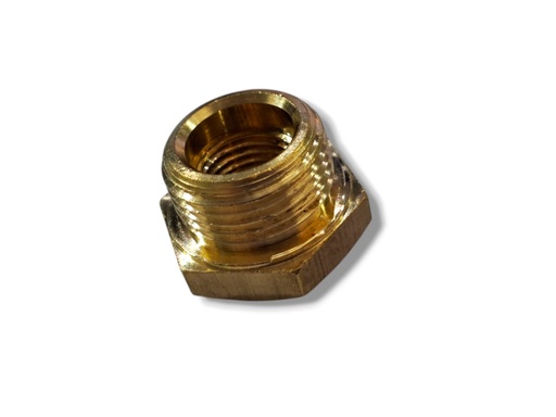 [B11020MM-04BR] BUSHING MACHO BRONCE MILIMETRICO x HEMBRA NPT 20mm. x 1/4