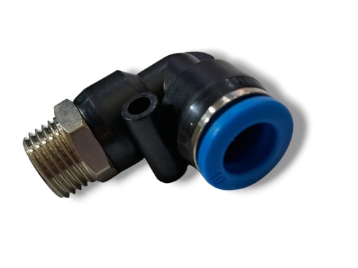 [PL10MM-16MMPTL] PRESTOLOK CONEXION UNION RAPIDA CODO MANGUERA 10mm. MACHO 16mm. x 1.5mm.