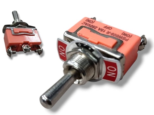 [PSW009-R] BOTON UNIVERSAL DOBLE TIRO ABRIR PUERTA BUS 3 PINES 15Amps. 250 Vac