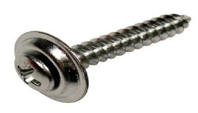 [2772] TORNILLO TAPICERIA TIRA FONDO #8 x 1" #6 PHILLIPS CON ARANDELA OVAL